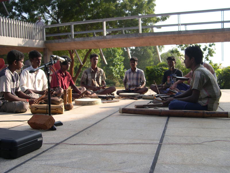 Photographer:Auroville Radio Team | Kids playng instruments made in Auroville