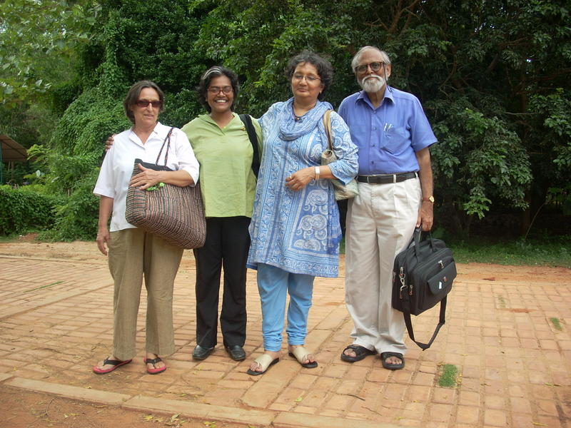 Photographer:Andrea | From Left: Tapas, Mita and the architects of the new ALL building Parul Zaveri and Nimish Patel 