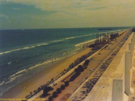Photographer:Courtesy: PondyCAN | 1986. The beach in Pondicherry. 