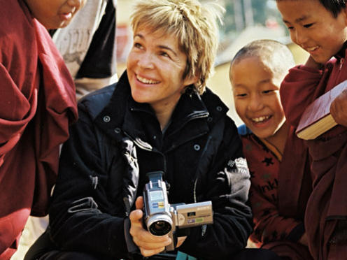 Photographer:web | Véronique Jannot avec les enfants tibétains 