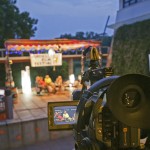 Setting the camera for the video shooting.