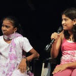 From left: Priyadharshni and Sagarika. Both have presented a movie at the Auroville Film Festival 2011.