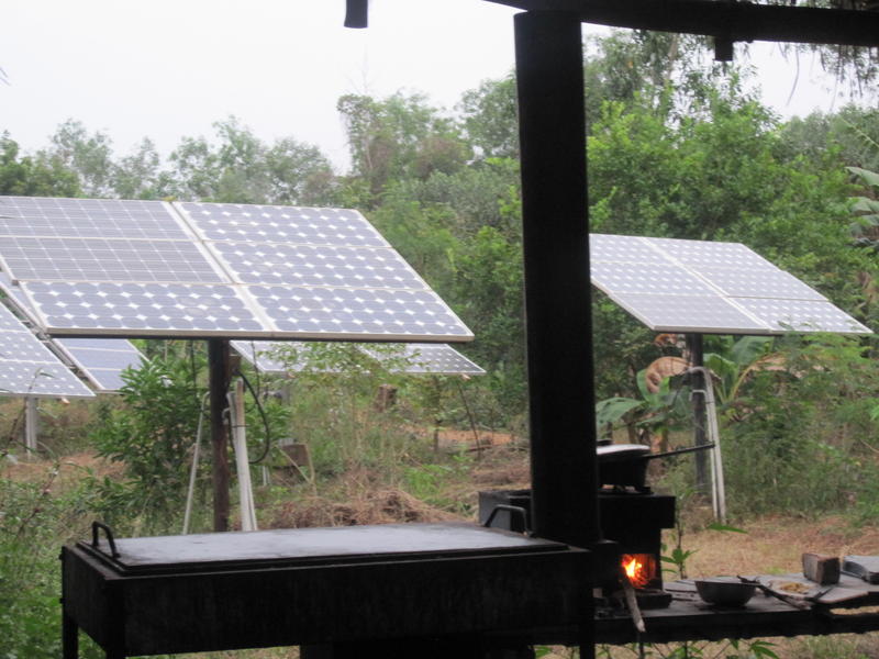 Photographer:Puja | The solar panels providing the power to the community