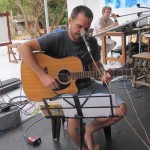 Suryan playing his guitar. The inauguration started at 6 and ended at 6 pm.