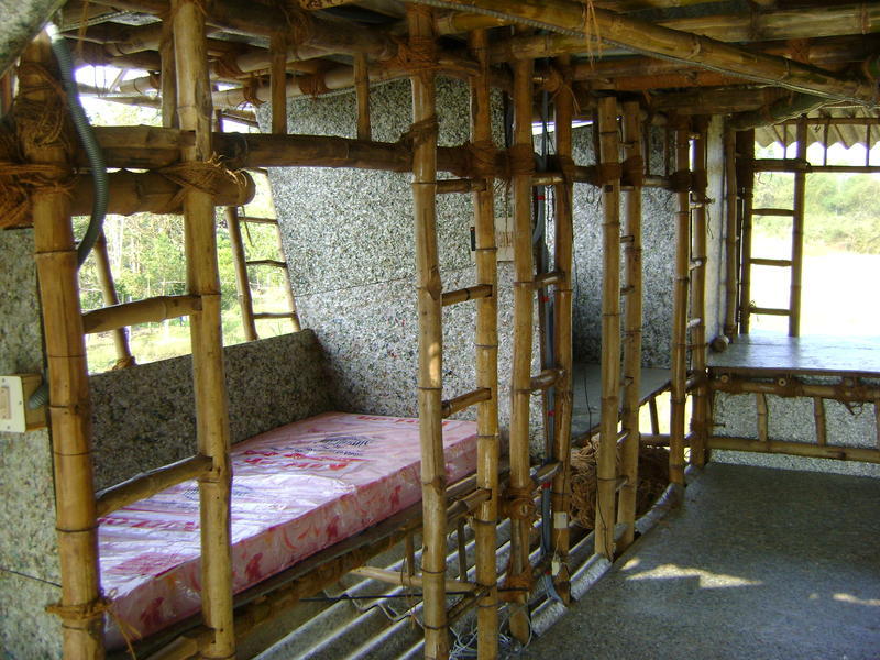 Photographer:Rebecca | the structure has 2 levels of bunks, 8 beds in all