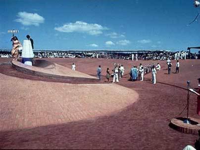 Photographer:Auroville archive | Inauguration at the Amphitheatre. February 28, 1968