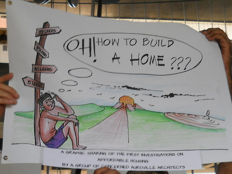 Photographer:Andrea | Cartoon Exhibition on Affordable Housing in Auroville 