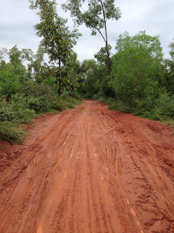 Photographer:web | Muddy road in Auroville after rain in monsoon season