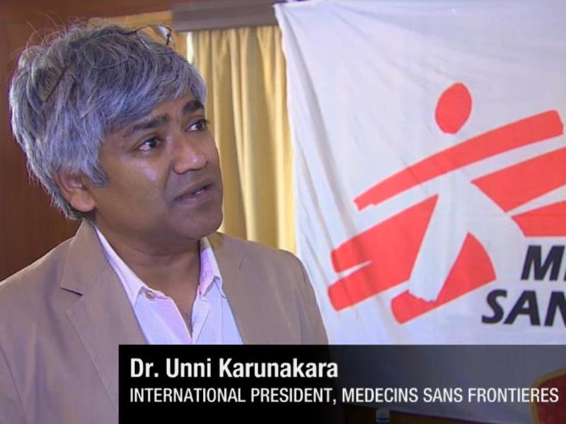 Photographer:web | Dr, Unni Karunakara, past international president of Doctors Without Borders