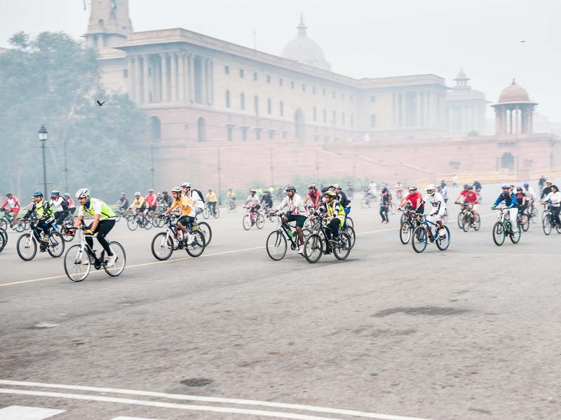 Photographer:Unnicycles_MSF | Cycling from Rashtrapati Bhavan, New Delhi to Biodiversity Park