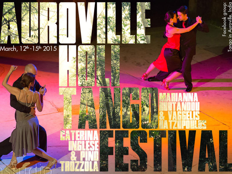 Photographer:Corolian Mia Studio/ graphic Leonard | Poster for the 4th edition of the Auroville Holi Tango Festival march 2015