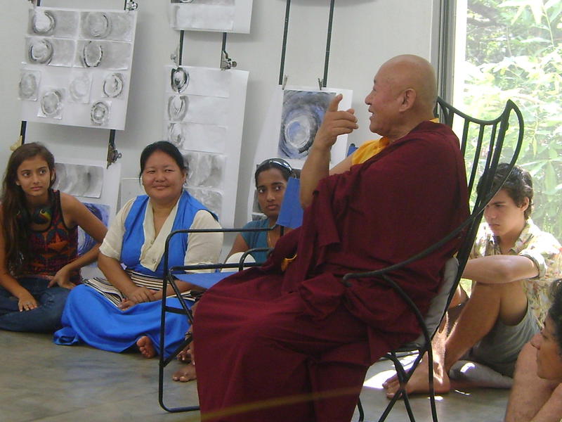 Photographer:Lua | His Holiness Drikung Chetsan Rinpoche visiting Last School