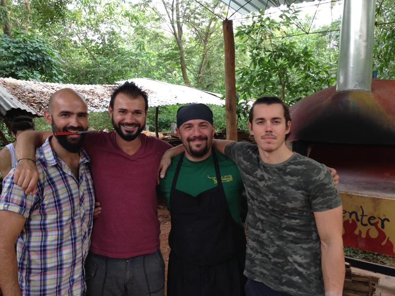 Photographer:Andrea | The pizza team... From left Antonello, Rob, Antonio and Daniel