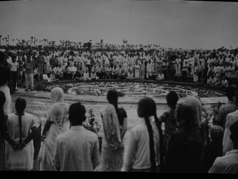 Photographer:Auroville Archives | Ceremony in the peace area 68