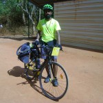 Hari M Mohanan on the road in Auroville