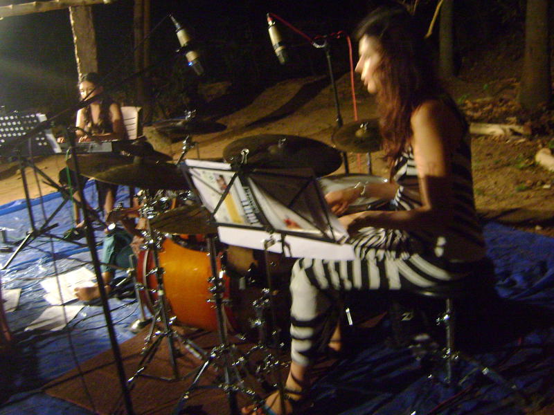 Photographer:Tabitha | Carolina Calvaceh on piano and Karina Colis on drums
