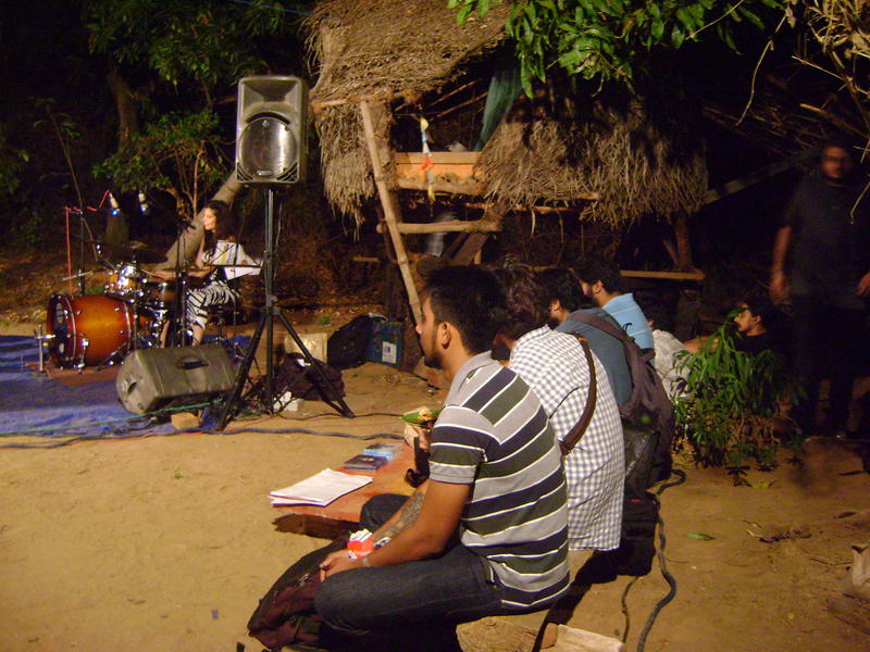 Photographer:Tabitha | Karina Colins drums, Swarnabhoomi students