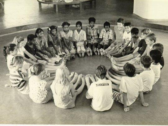 Photographer:Auroville Archives | Transitions school around 85