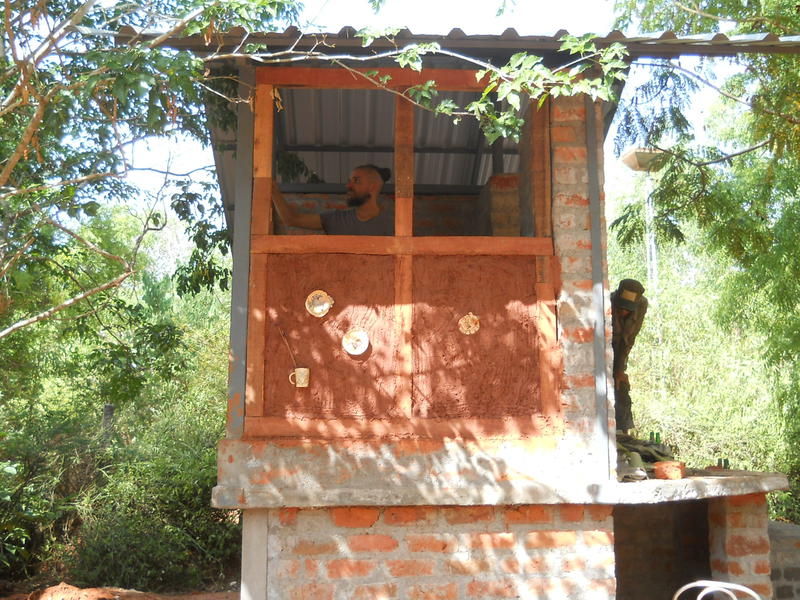 Photographer:Renu | The new Composting Toilet with Mud walls