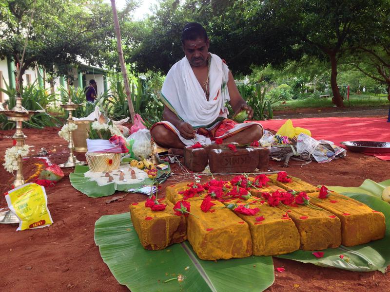 Photographer:Andrea | Performing the Bhoomi Puja