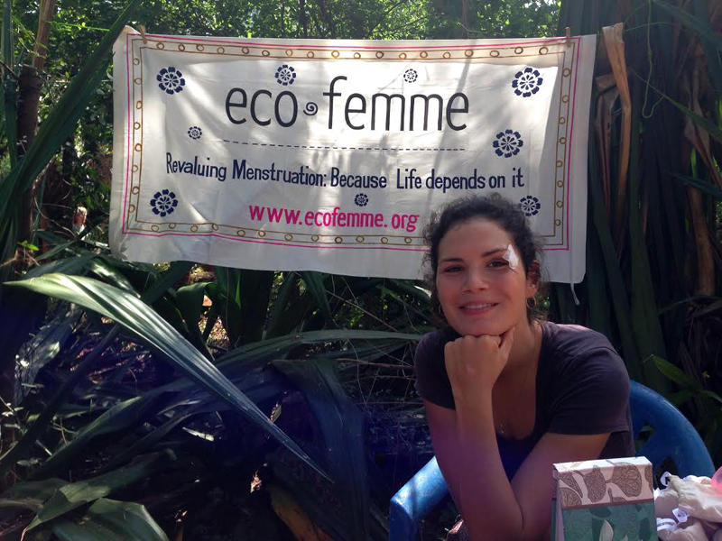 Photographer:The Unstitute | Melanie at Eco Femme stand at Youth Centre