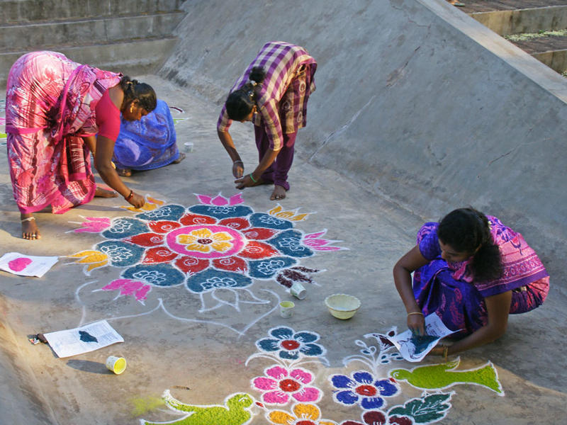 Photographer:Stephen Anurag P | Land painting by the participants
