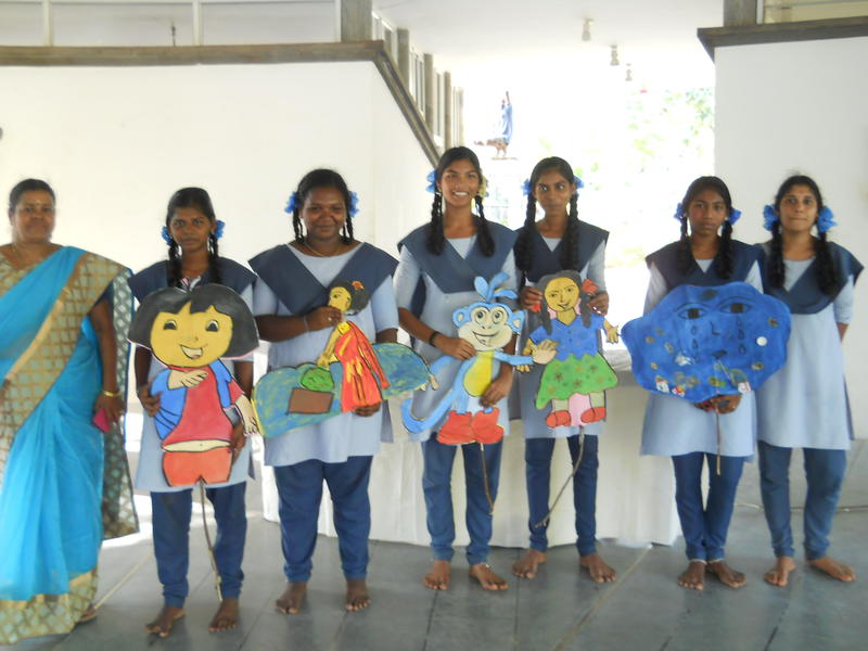 Photographer:Stephen Anurag P | Girls Government School students, Pondicherry