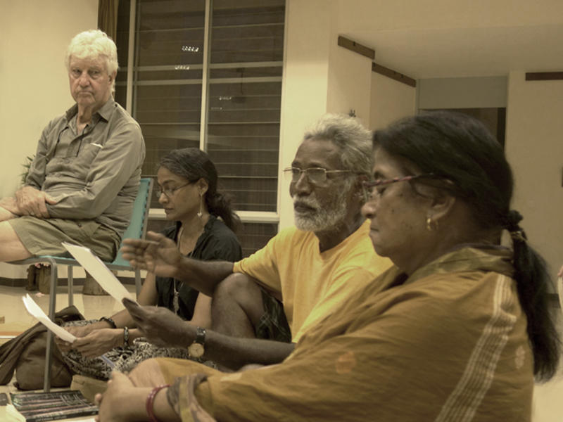 Photographer:The Unstitute | Raman, Krishna reading Tamil poetry