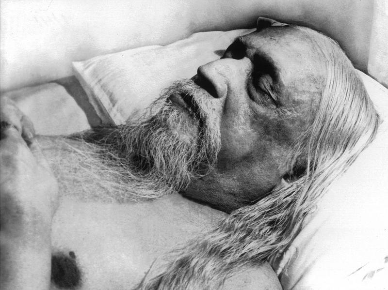 Photographer:Ashram Archives | Sri Aurobindo, Mahasamadhi Photo, 5/12/50, the day he left the body.