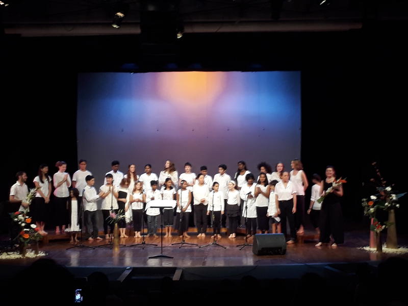 Photographer:Breda | Auroville  Youth Choir led by Nuria, Matthew on keyboard