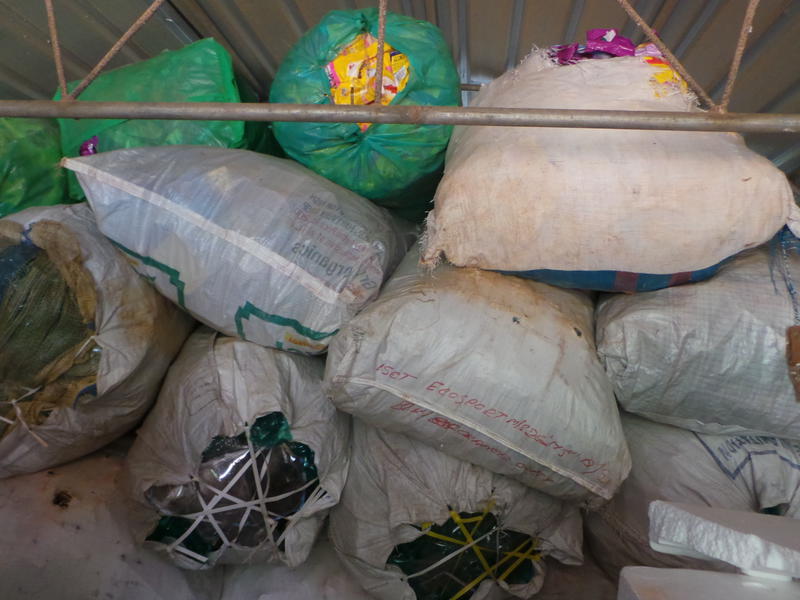 Photographer:Romel-and-Mimansha | ECOSERVICE : bags of waste which cannot be recycled