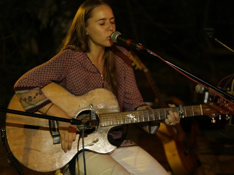 Photographer:Karthick | Zoe singing and playing guitar