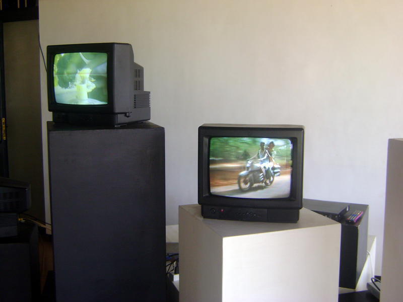Photographer:Yasna | art installation of footage made over 5 decades of Auroville