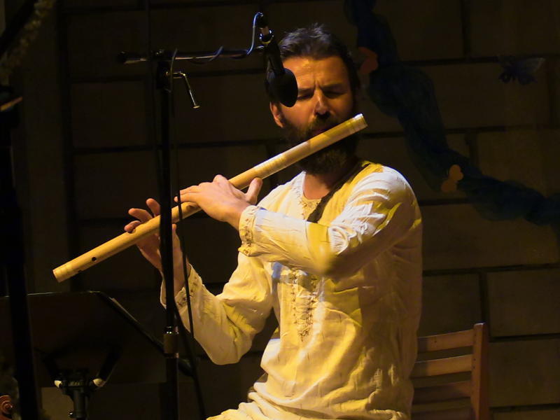 Photographer:Andrea | Nadaprem playing the Bansuri flute