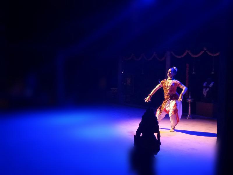 Photographer:S. Praneeth Simon | Carolina Prada performing Mayurbhanj Chhau at Kalarigram here in Auroville.