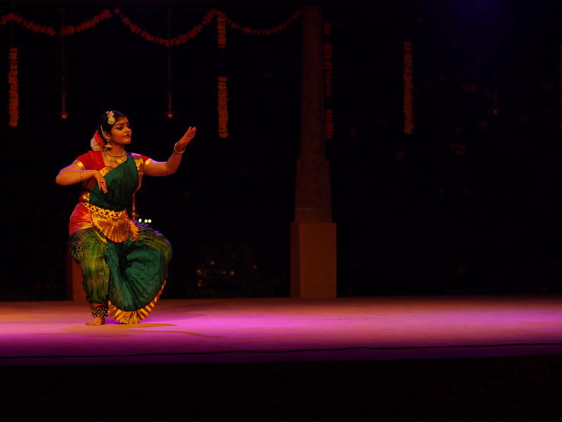 Photographer:Anais | Young trained dancer performing Bharatanatyam.