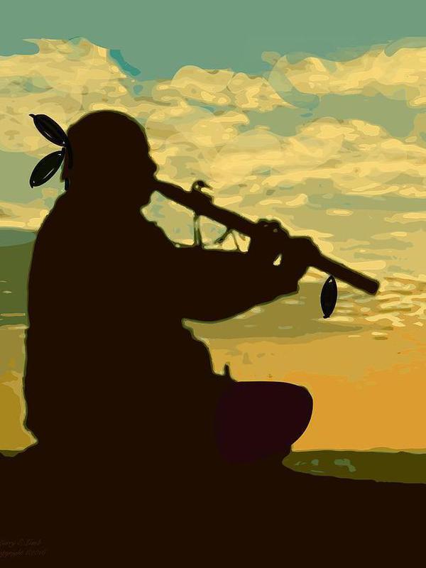 Photographer:web | playing flute at the sunset