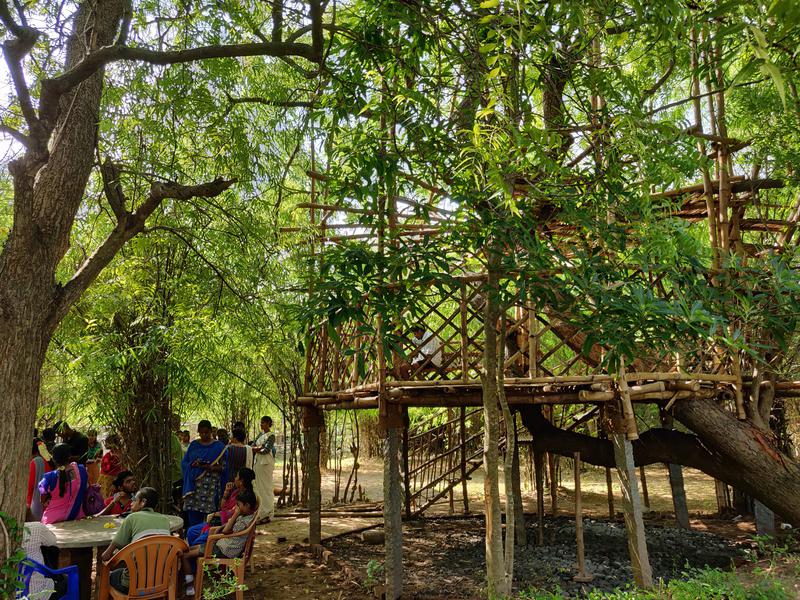 Photographer:Avdhi | Showcasing the strong building ability of bamboo with a treehouse