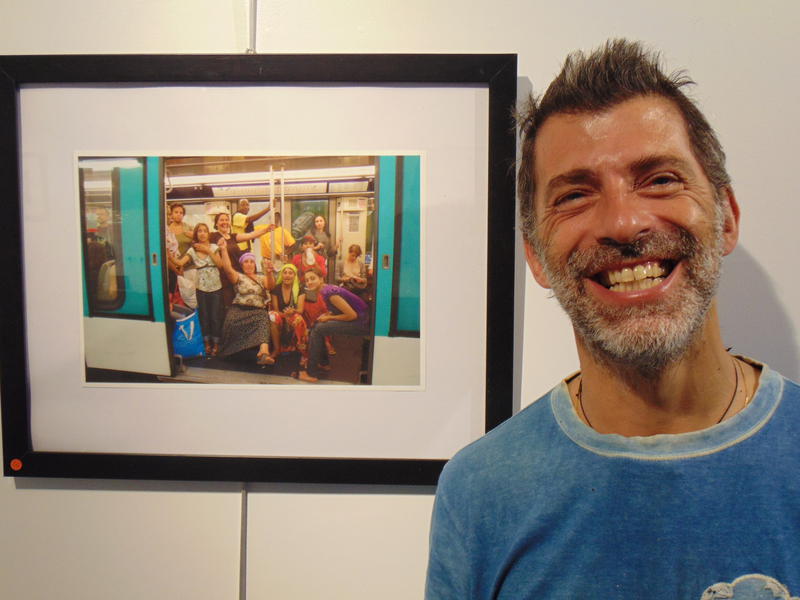 Photographer:Gino | Photography Artist Eric Chacra next to one of his photos