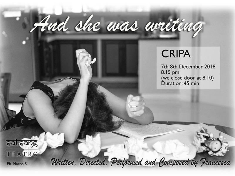 Photographer:Marco Saroldi | And She Was Writting - poster for performance in CRIPA on 7th and 8th